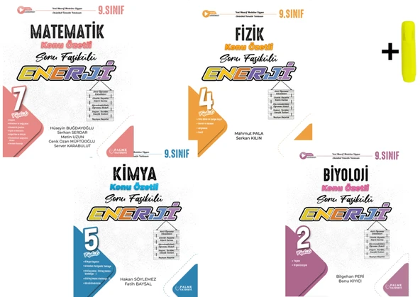 Palme 9. Sınıf Matematik Fizik Kimya Biyoloji Enerji Konu Özetli Soru Fasikülü ürün görseli 1