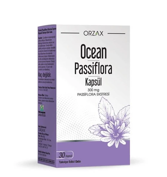 Orzax Ocean Passiflora 300 mg 30 Kapsül ürün görseli 1
