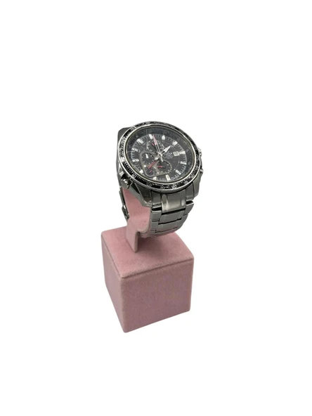 Süet Kumaş Pembe Renk 13 Cm Kelepçe Saat Sergileme Standı ürün görseli 1
