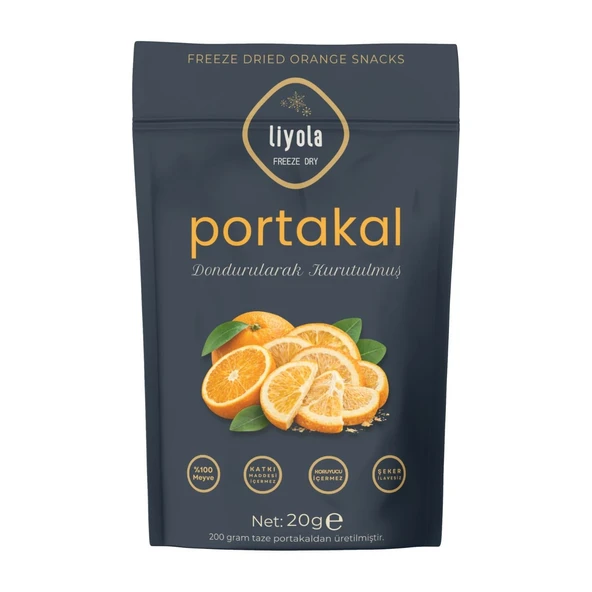 Liyola Freeze Dry Portakal 20 g. Dondurularak Kurutulmuş, Katkısız Doğal Atıştırmalık ürün görseli 1