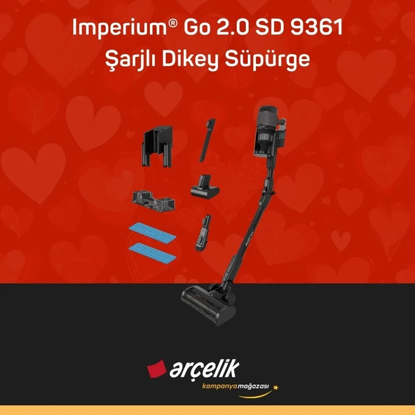 ARÇELİK Imperium® Go 2.0 SD 9361 Şarjlı Dikey Süpürge - Resim 3