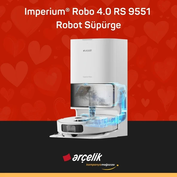 ARÇELİK Imperium® Robo 4.0 RS 9551 Robot Süpürge - Resim 3