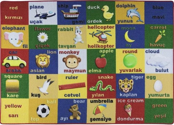 OBJELER ÇOCUK HALISI 133X190 CM ürün görseli 1