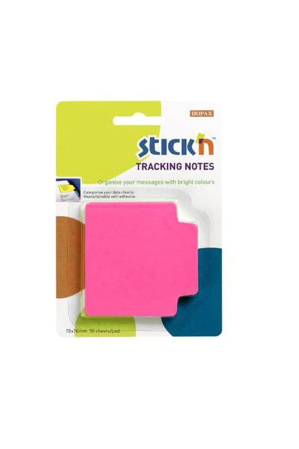 Hopax Stickn Yapışkanlı Not Kağıdı 70X70 Mm Neon Pembe 50 Yaprak ürün görseli 1