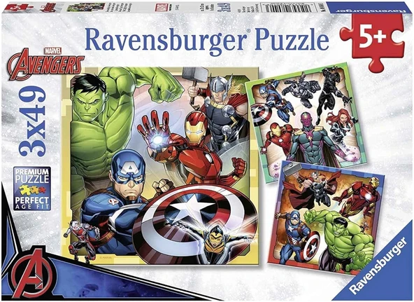 Ravensburger Avengers Puzzle 3X49 Parça ürün görseli 1
