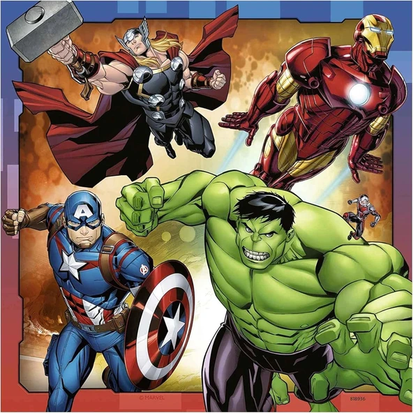 Ravensburger Avengers Puzzle 3X49 Parça - Resim 4