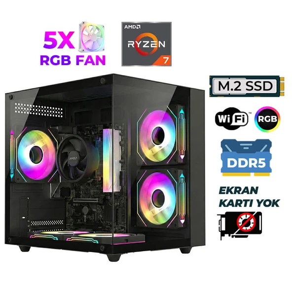 Xaser Raze X40 Ryzen 7 7700 32GB DDR5 Ram 1TB M.2 NVMe SSD Hazır Tavsiye Sistem ürün görseli 1