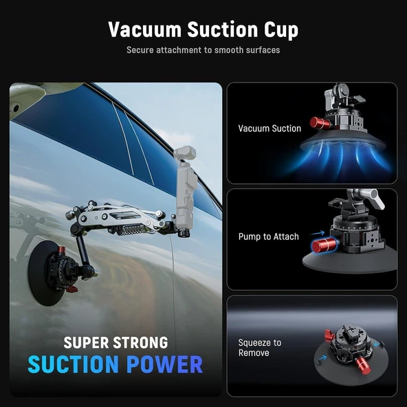 NEEWER GA022 Hydraulic Boom Arm Suction Cup - Resim 5