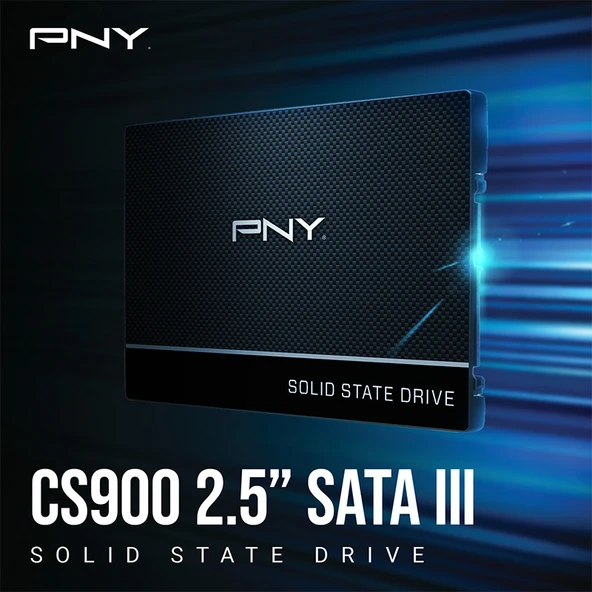 PNY CS900 250GB 535/500MB/s 2,5" SATA3 SSD (SSD7CS900-250-RB) ürün görseli 1