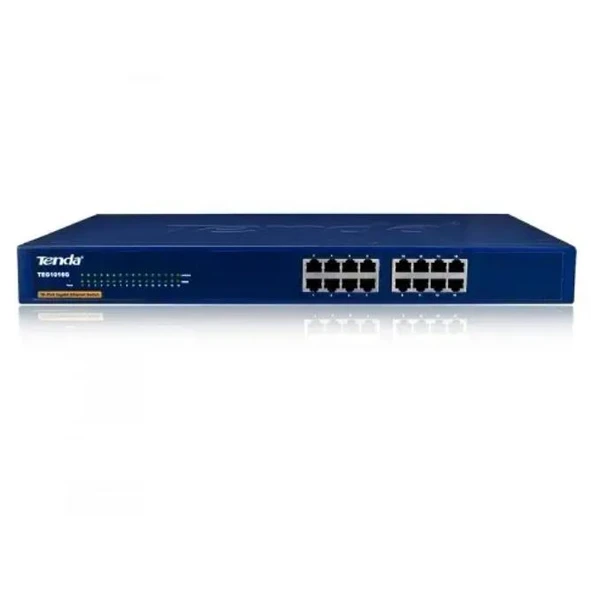 TENDA TEG1016G 16 PORT 10/100/1000 Mbps SWITCH ürün görseli 1