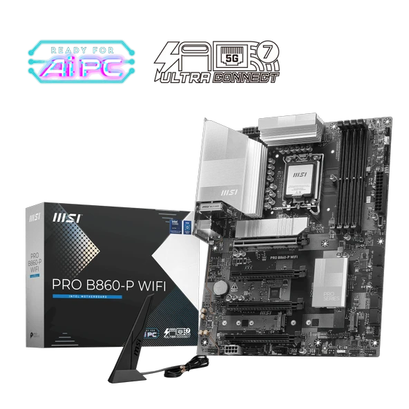 MSI PRO B860-P WIFI SOKET 1851 DDR5 8600MHZ(OC) 3xM.2 1x TB4 HDMI DISPLAY 5G LAN WIFI 7 ATX ürün görseli 1