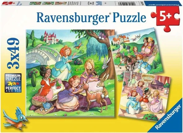 Ravensburger Küçük Prensesler Puzzle - 3 x 49 Parça ürün görseli 1