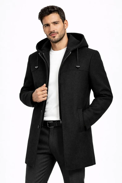Claassics Men Erkek Regular Fit Kaşe Kaban Ceket - 7530 ürün görseli 1