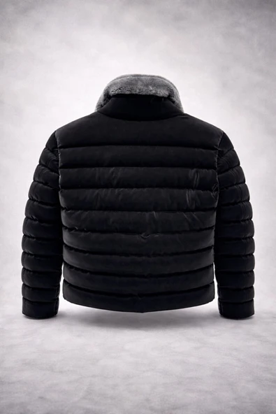 Premium Kürk Detay Şişme Mont - Resim 3