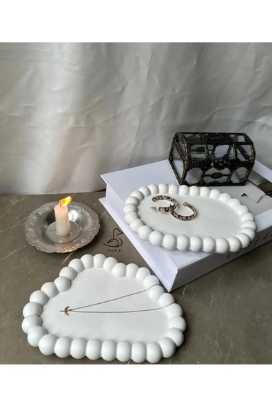 Bubble Oval Tabak Ve Bulut Dekoratif Tabak 4’lü - Resim 2