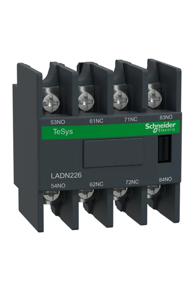 Schneider Electric TeSys D - Yardımcı Kontak Bloğu - 2 NA + 2 NK - Vida Kelepçesi Terminalleri LADN22 ürün görseli 1
