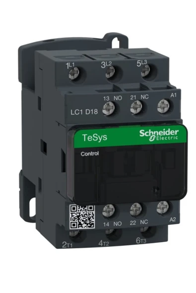 Schneider Electric Schneider LC1D18M7 TeSys D 18 A 7,5 kW 220V AC Kontaktör 3 Kutuplu 1NO+1NC AC-3 ürün görseli 1