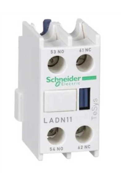 Schneider Electric , LADN11 TeSys D -Yardımcı kontak bloğu - 1 NA + 1 NK -Vida kelepçesi terminalleri ürün görseli 1