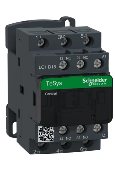 Schneider Electric Schneider LC1D18B7 TeSys D 18 A 7,5 kW 24V AC Kontaktör 3 Kutuplu 1NO+1NC AC-3 ürün görseli 1