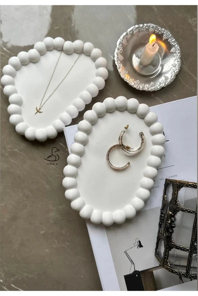 Bubble Oval Tabak Ve Bulut Dekoratif Tabak 4’lü ürün görseli 1
