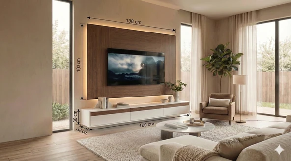 PURE LİNE CEVİZ TV ÜNİTESİ - Resim 10