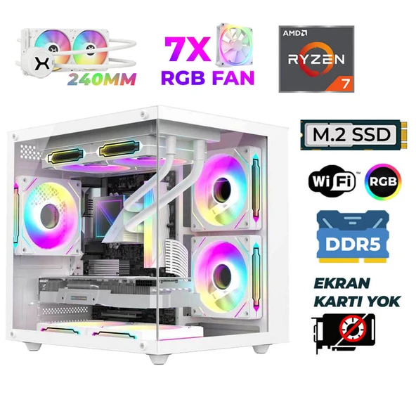Xaser Raze X140 Ryzen 7 9700X 32GB DDR5 Ram 1TB M.2 NVMe SSD Sıvı Soğutmalı Hazır Tavsiye Sistem ürün görseli 1