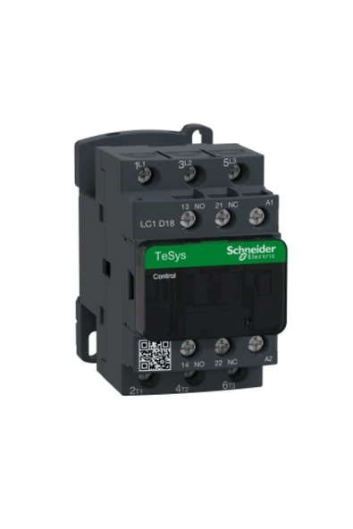 Schneider Electric Schneider LC1D18F7 TeSys D 18 A 7,5 kW 110V AC Kontaktör 3 Kutuplu 1NO+1NC AC-3 ürün görseli 1