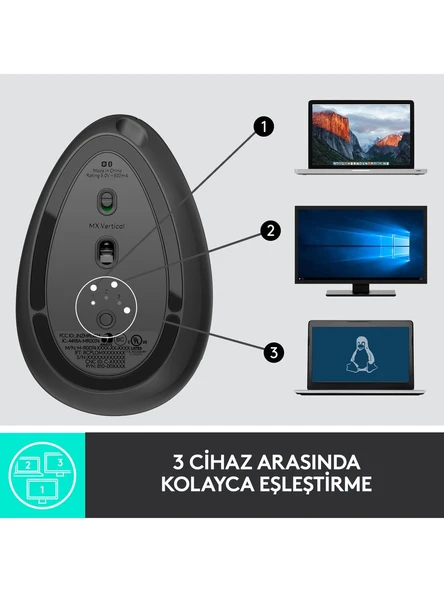 LOGITECH MX VERTICAL MOUSE 910-005448 - Resim 7