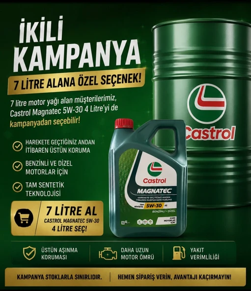 Castrol Magnatec Stop-Start 5W-30 A5 4 lt 2'Li Kampanya Motor Yağı ürün görseli 1
