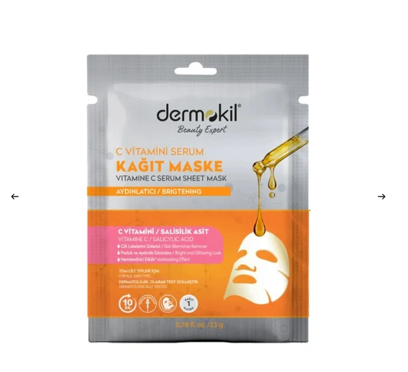 Dermokil Kağıt Maske C Vitaminli ürün görseli 1