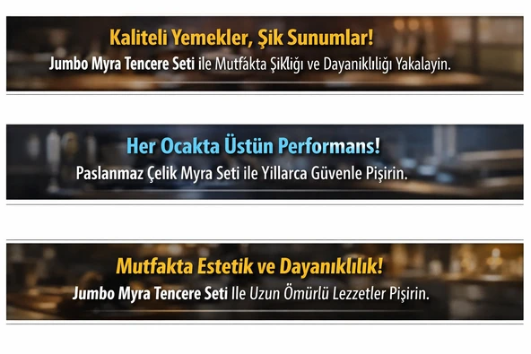 Jumbo Myra 6 Parça Midi Tencere Seti Çelik ürün görseli 1