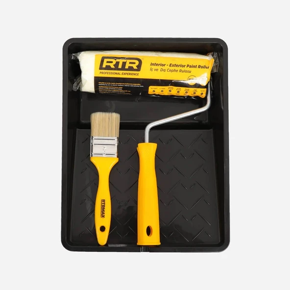 RFR703 Hobi Boyacı Seti 3 Parça (İç ve Dış Cephe Rulosu, Kesme Fırcası, Boyacı Tavası) ürün görseli 1