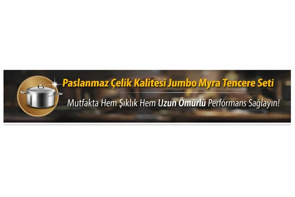 Jumbo Myra 6 Parça Midi Tencere Seti Çelik - Resim 2