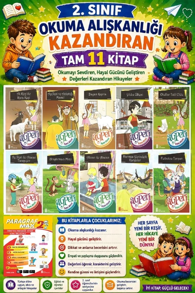 2. Sınıf Okuma Alışkanlığı Kazandıran Okumayı Sevdiren Tam 11 Kitap - 4 ürün görseli 1