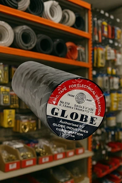 Globe Siyah Plastik Izole Elektrik Bandı -10' Lu Paket ürün görseli 1