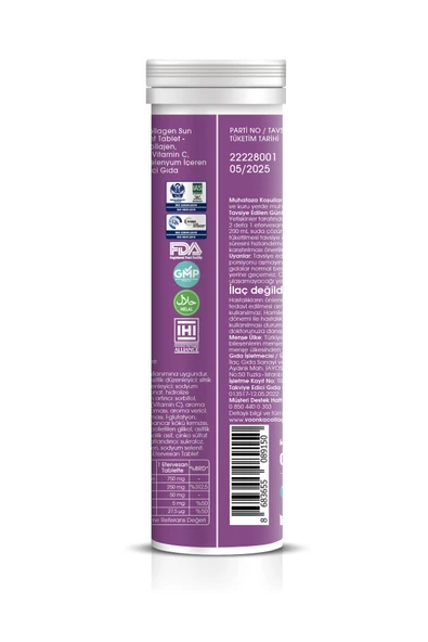 Voonka Collagen Sun 15 Effervescent Tablet - Resim 2