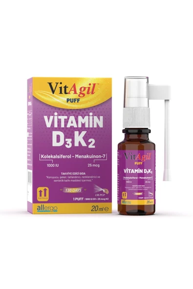 Vitagil Puff Vitamin D3K2 Sprey 20 ml ürün görseli 1