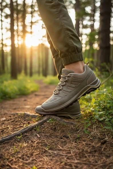 Enoch Erkek Vizon Bej Waterproof Outdoor Trekking ve Doğa Yürüyüş Ayakkabısı ürün görseli 1