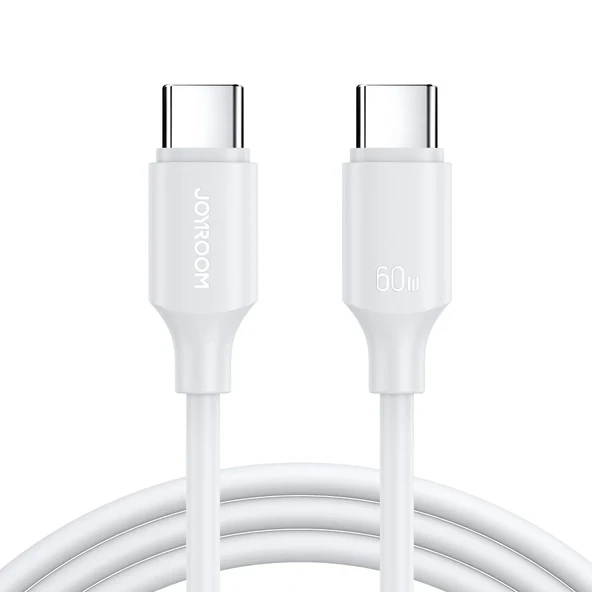 JOYROOM S-A9 60W FAST CHARGING CABLE  TYPE C 1M WHITE ürün görseli 1