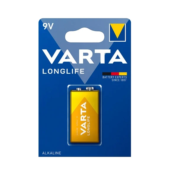 Varta Longlife Extra Alkalin 9 V Pil - E - Resim 2