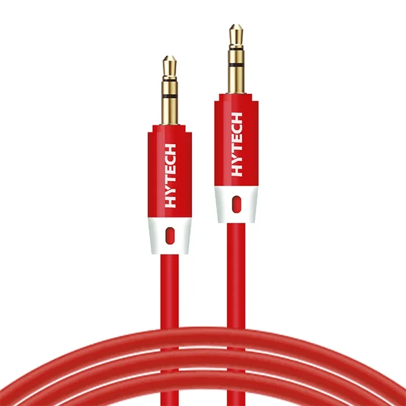 Hytech Hyx70 1M 3.5Mm Stereo Ses Kablosu,Kırmızı ürün görseli 1