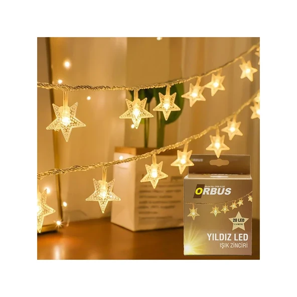 Orbus ORB-YLDZ Yıldz Led Işık Zinciri 2.3 Metre Şerit Led ürün görseli 1