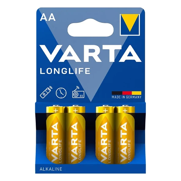 Varta Longlife Extra Alkalin Kalem Pil - AA - 4'lü ürün görseli 1