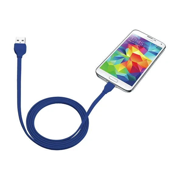 Trust 20136 Urban Flat Micro Usb 1M Kablo,Mavi - Resim 5