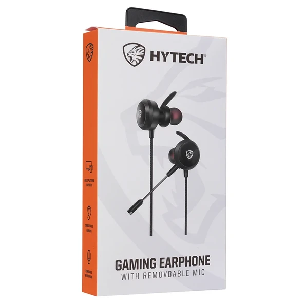 Hytech HY-GK2 3,5 Oyuncu Esnek Mikrofonlu Siyah Kulakiçi Kulaklık ürün görseli 1