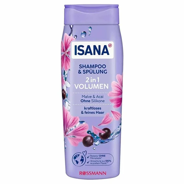 Isana Şampuan ve Saç Kremi, Ebegümeci ve Acai Çileği, 300 ml ürün görseli 1