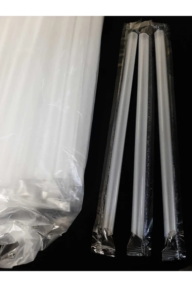 Bubble Tea Pipeti Jelatinli 100 Adet Çapraz Kesim ürün görseli 1