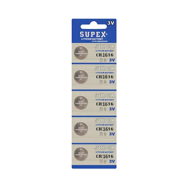 Supex CR1616 3V Lityum 5 li Paket Pil ürün görseli 1