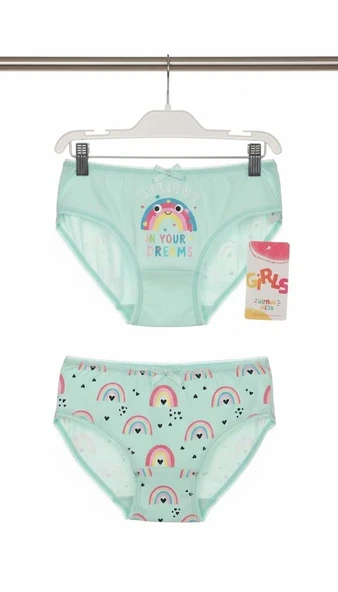 Kız Çocuk Gökkuşağı 2'li Slip ELM-S05 ürün görseli 1