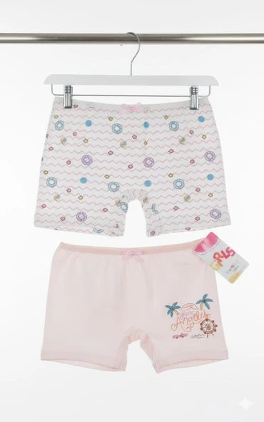 Kız Çocuk Çizgili 2'li Boxer ELM-B-50 ürün görseli 1